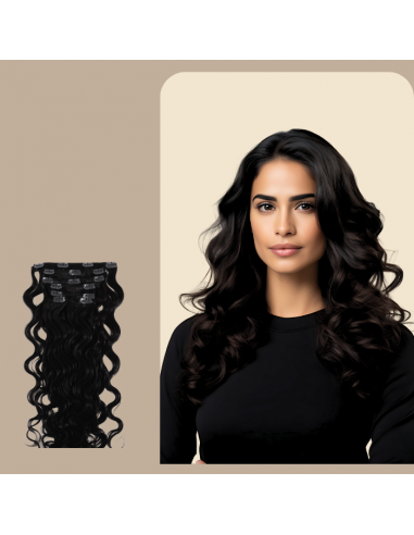 Wave Clip Extensions Svart en stock