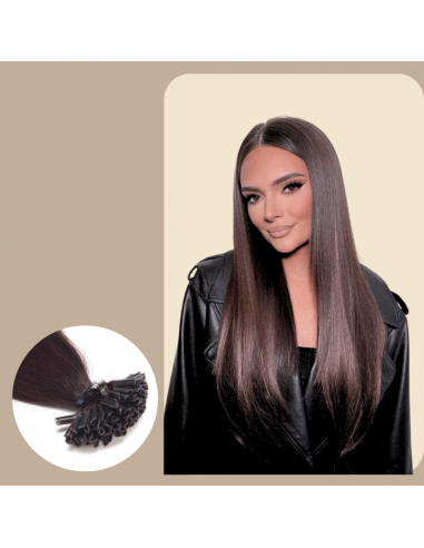 100 Raide Brown Keratin -tillägg destockage