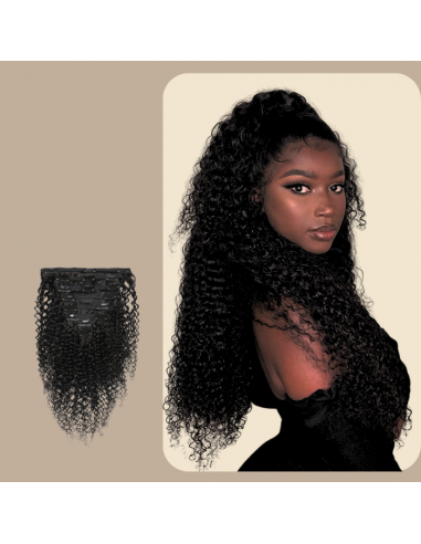 Kinky Curly Black 120g Clip-In Extensions Kit 50% de réduction en Octobre 2024