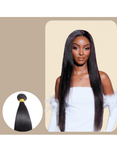 Vävning Virgin Human Hair Straight 7A Dark Brown 1B 100 Gr Les magasins à Paris et en Île-de-France