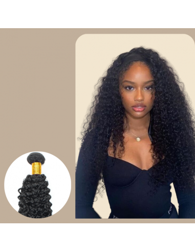 Vävning Virgin Hair Human Hair Kinky Curly 7A Mörkbrun 1B 100 Gr des créatures d'habitude