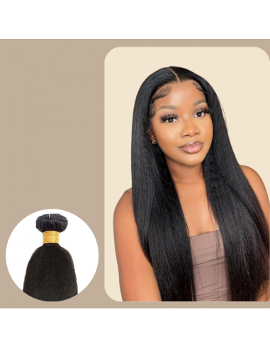 Vävning Virgin Human Hair Yaki Straight 7A Mörkbrun 1B 100 Gr Les êtres humains sont 