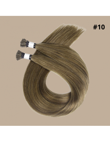 50 Premium Keratin Extensions Rak med I-Spets 10 basket pas cher