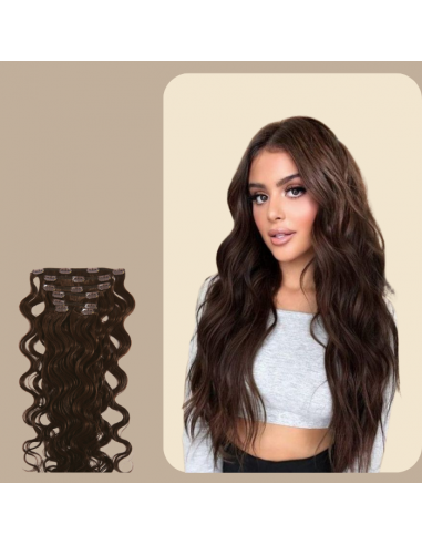 Extensiones de clip onduladas marrones shop