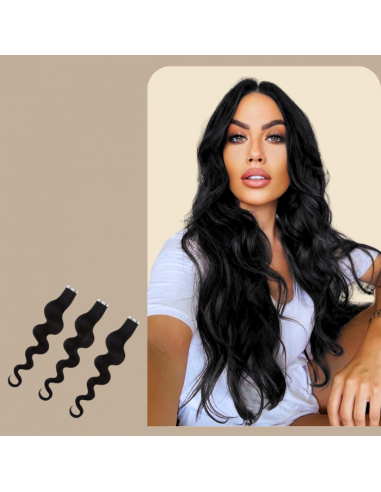 Extensiones adhesivas onduladas Negro acheter en ligne