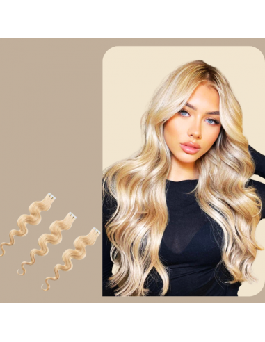 Extensiones Adhesivas Rubio Platino Ondulado online