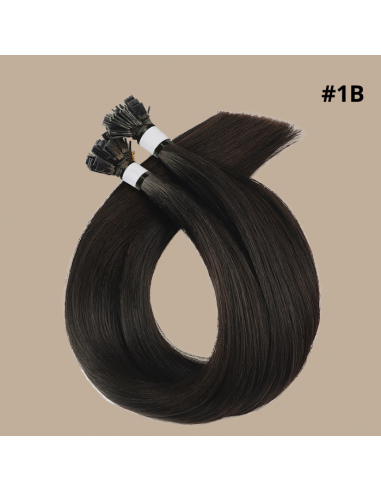 100 Keratin Extensions Rett Premium med Flat Tupp 1B livraison gratuite